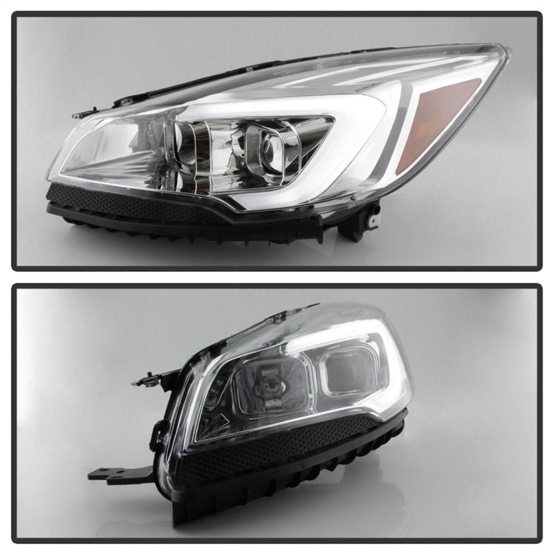 xTune 13-16 Ford Escape 13-16 LED Light Bar Halogen Proj Headlights - Chrome (PRO-JH-FESCA13-LB-C)