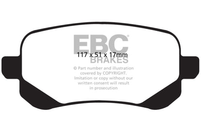 EBC 08-11 Chrysler Town & Country 3.3 Greenstuff Rear Brake Pads