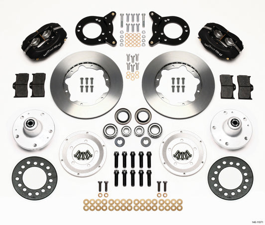 Wilwood Forged Dynalite Front Kit 11.00in 1965-1969 Mustang Disc & Drum Spindle