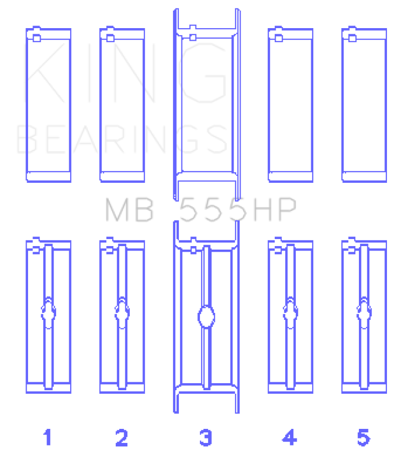 King Engine Bearings Chrysler 350/361/383/403 Main Bearing Set