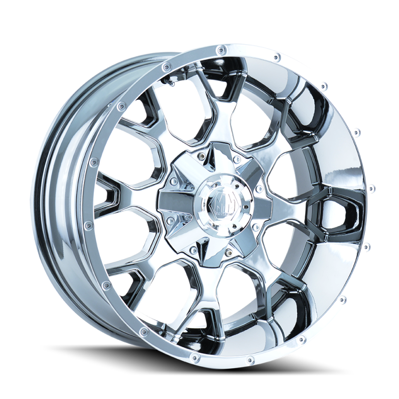 Mayhem 8015 Warrior 20x10 / 5x127 BP / -25mm Offset / 87mm Hub Chrome Wheel