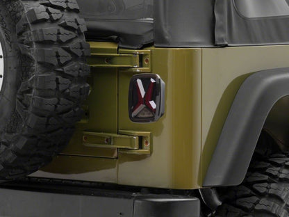 Raxiom 76-06 Jeep CJ7 Wrangler YJ & TJ Gladiator LED Tail Lights- Blk Housing (Smoked Lens)