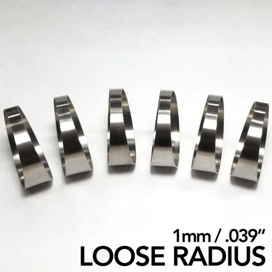 Ticon Industries 3.15in Diameter 1.5D Loose Radius 1mm/.039in Titanium Pie Cut - 6pk