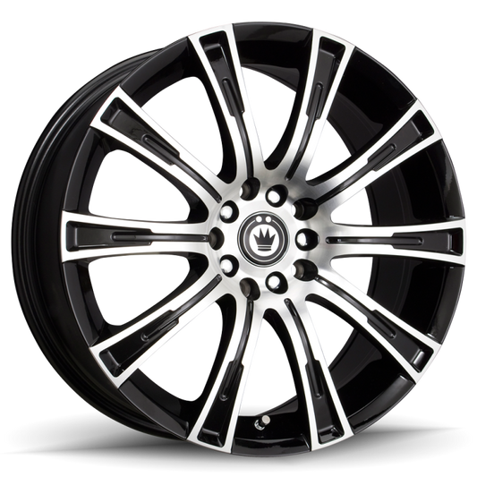 Konig Crown 16x7.5 5x112/120 ET35 Black Machine Face