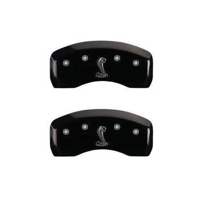 MGP 4 Caliper Covers Engraved Front & Rear Tiffany Snake Black finish silver ch