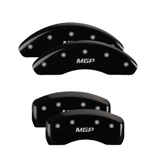 MGP 4 Caliper Covers Engraved Front Buick Engraved Rear Buick Shield Black finish silver ch