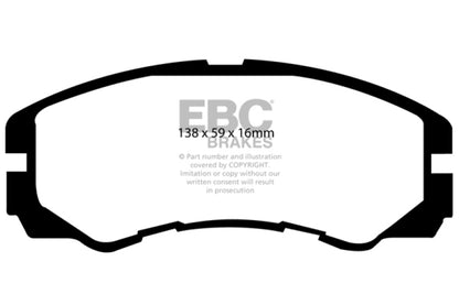 EBC 96-98 Acura SLX 3.2 Ultimax2 Front Brake Pads