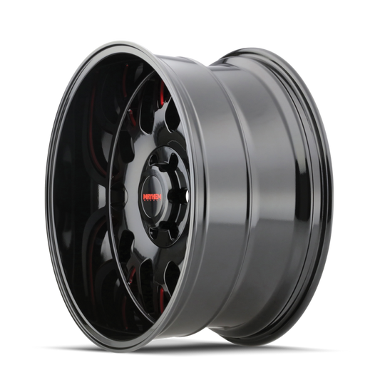 Mayhem 8110 Tripwire 20x10 / 8x170 BP / -19mm Offset / 130.8mm Hub Black w/ Prism Red Wheel