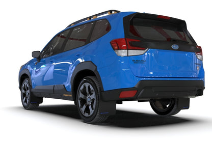 Rally Armor 22-24 Subaru Forester (Incl. Wilderness) Black UR Mud Flap w/Blue Logo