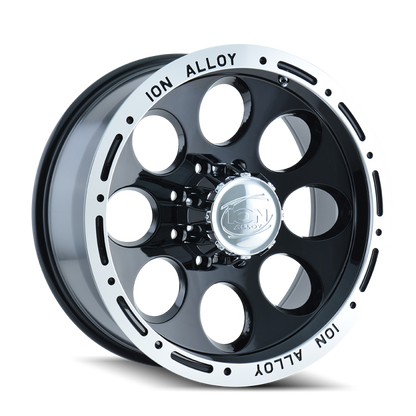 ION Type 174 15x10 / 5x120.65 BP / -38mm Offset / 83.82mm Hub Black/Machined Wheel