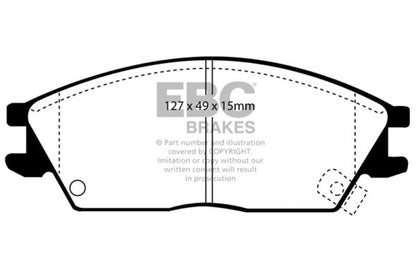 EBC 95-99 Hyundai Accent Ultimax2 Front Brake Pads