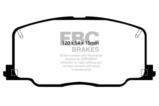 EBC 90-91 Lexus ES250 2.5 Yellowstuff Front Brake Pads