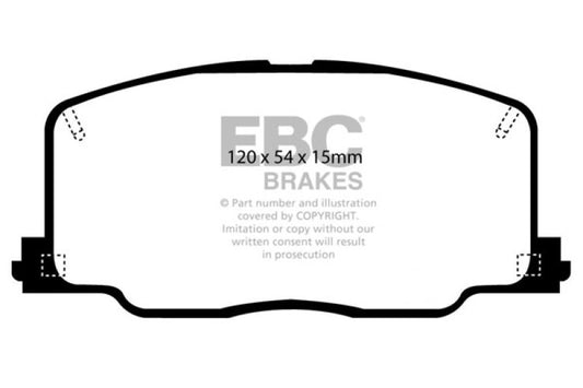 EBC 90-91 Lexus ES250 2.5 Ultimax2 Front Brake Pads