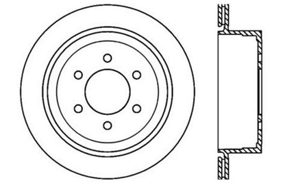 StopTech 04-09 Ford F150 / 06-08 Lincoln Mark LT Rear Left Slotted & Drilled Rotor