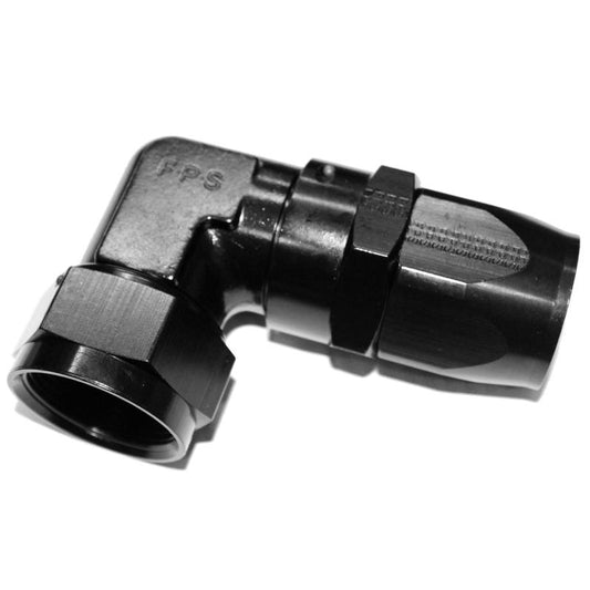 Fragola -16AN x 90 Degree Low Profile Forged Hose End - Black