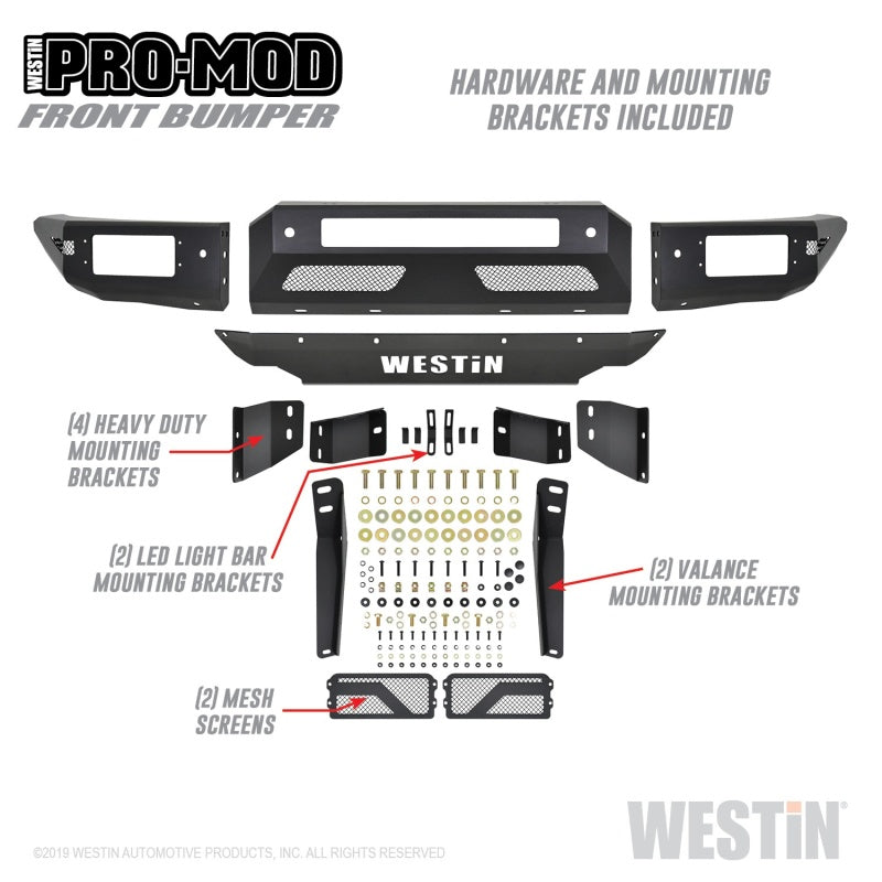 Westin 19-21 Ford Ranger Pro-Mod Front Bumper - Tex. Blk