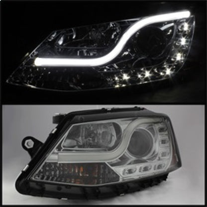 Spyder Volkswagen Jetta 11-14 Projector Headlights Halogen Light Tube DRL Smke PRO-YD-VJ11-LTDRL-SM