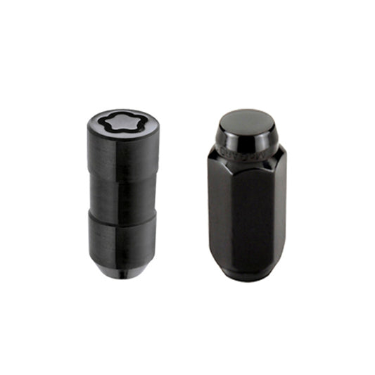 McGard 8 Lug Hex Install Kit w/Locks (Cone Seat Nut) M14X1.5 / 22mm Hex / 1.945in. Length - Black