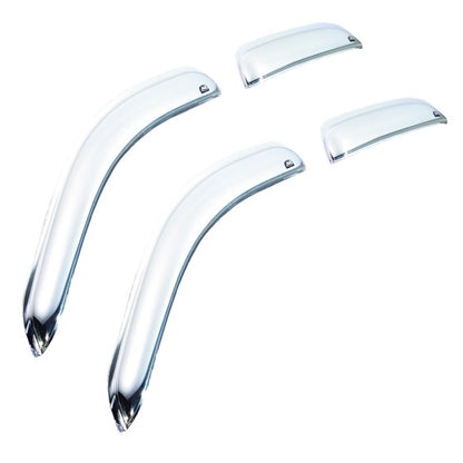 AVS 97-03 Ford F-150 Supercab Ventvisor Outside Mount Front & Rear Window Deflectors 4pc - Chrome