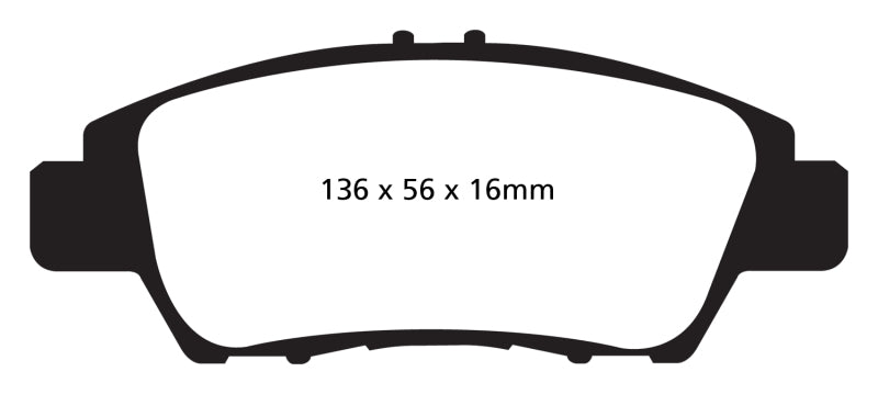 EBC 10+ Honda CR-Z 1.5 Hybrid Ultimax2 Front Brake Pads