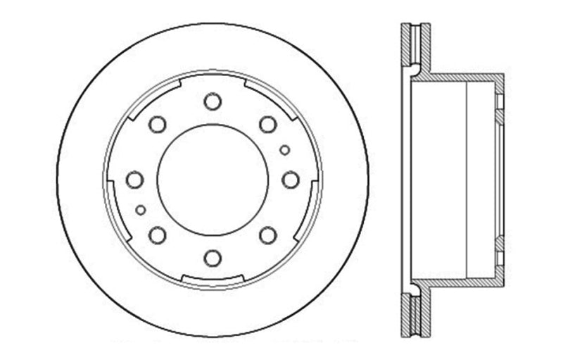 StopTech Sport Drilled & Slotted Rotor - Rear Left