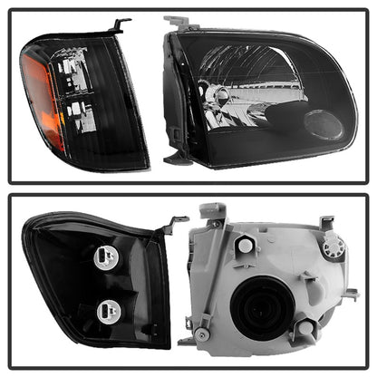 Xtune Toyota Tundra Double Cab 05-06 OEM Style Headlights & Corner Lights Black HD-JH-TTUN05-AM-BK