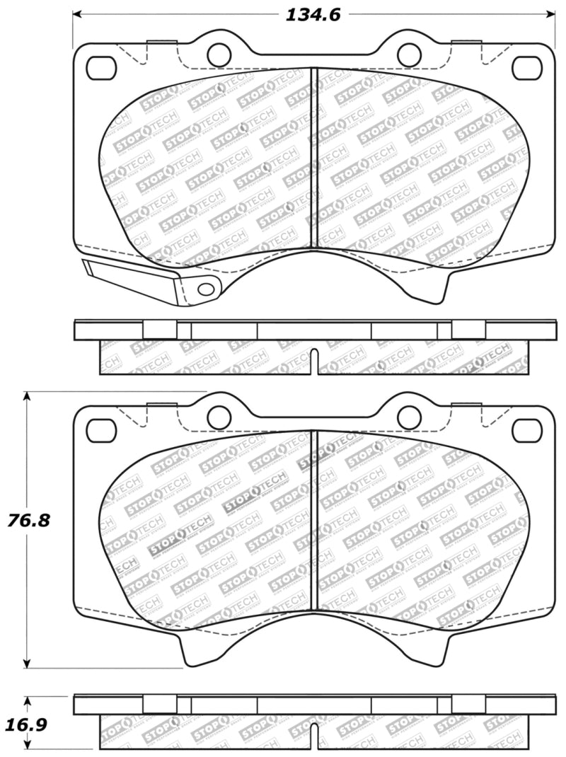 StopTech Performance 03-09 Lexus GX 470 Front Brake Pads