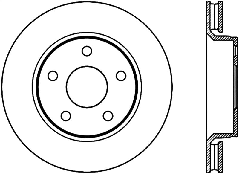 StopTech Sport Slot 07-17 Jeep Wrangler Slotted Left Front CRYO Rotor