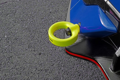 PERRIN 17-21 Honda Civic Si/Type R/Touring/Hatchback Tow Hook Kit Rear - Neon Yellow