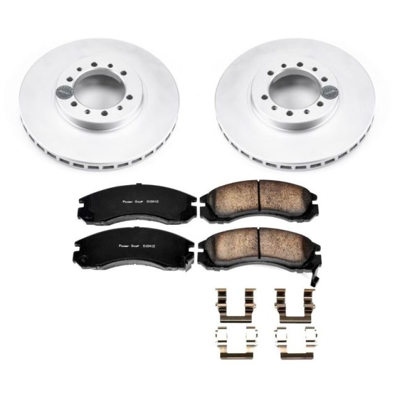 Power Stop 91-96 Mitsubishi Montero Front Z17 Evolution Geomet Coated Brake Kit