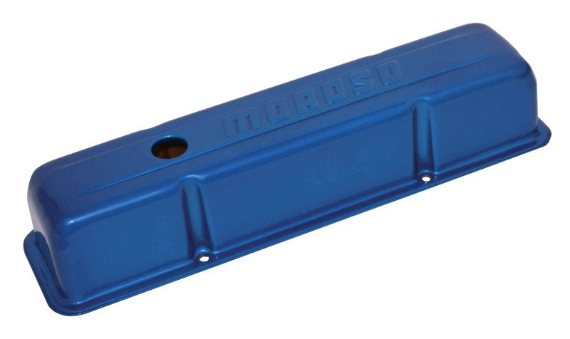 Moroso Chevrolet Small Block Valve Cover - Blue Powder Coat - Single