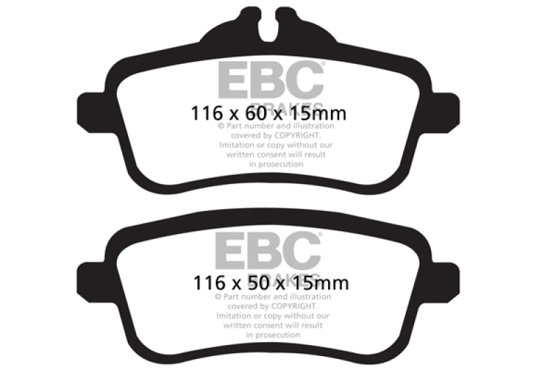 EBC 13-16 Mercedes-Benz GL350 3.0 TD Ultimax2 Rear Brake Pads