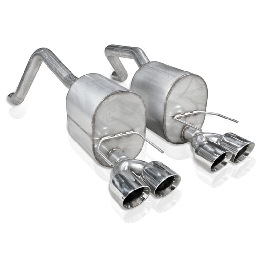 Stainless Works 2009-13 C6 Corvette Axleback 2-1/2in Dual Chambered Turbo Mufflers Quad 4in Tips
