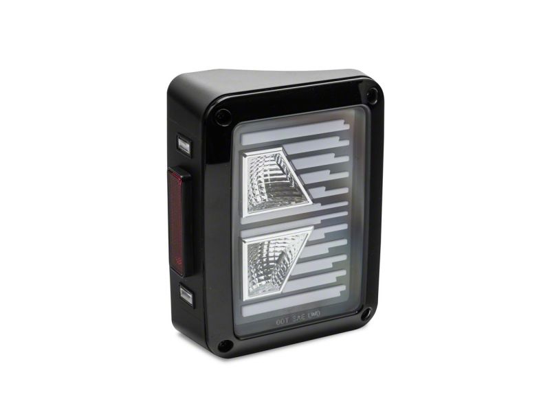 Raxiom 07-18 Jeep Wrangler JK Axial Series Vision LED Tail Lights- Blk Housing (Clear Lens)