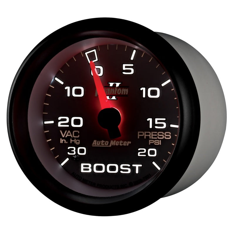 AutoMeter Gauge Vac/Boost 2-5/8in. 30Inhg-20PSI Mechanical Phantom II