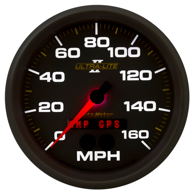 Autometer Ultra-Lite II 5in 0-140MPH In-Dash Electronic GPS Programmable Speedometer