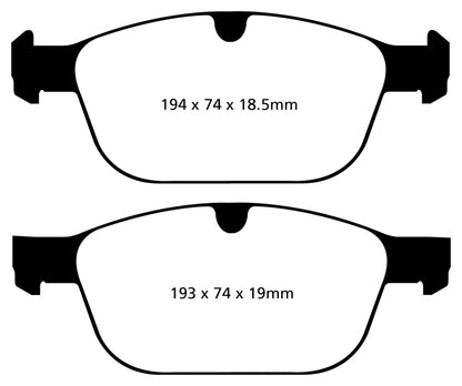 EBC 08+ Volvo XC60 3.0 Turbo Greenstuff Front Brake Pads
