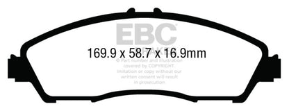 EBC 14+ Acura MDX 3.5 Ultimax2 Front Brake Pads