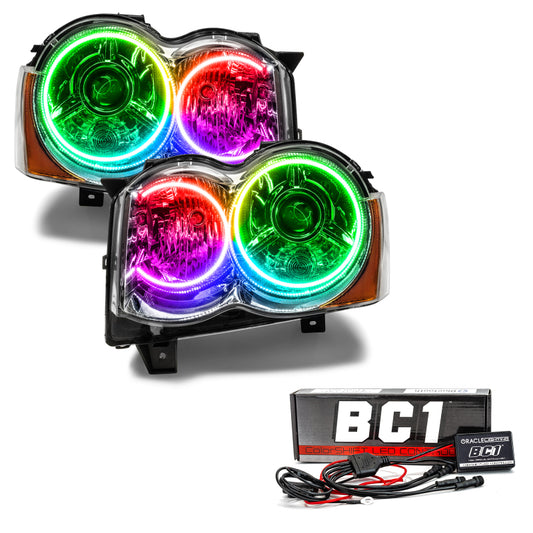 Oracle 08-10 Jeep Grand Cherokee SMD HL - HID - ColorSHIFT w/ BC1 Controller NO RETURNS