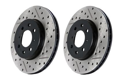 StopTech - 06-09 Honda Civic Ex/Si Slotted & Drilled Left Rear Rotor