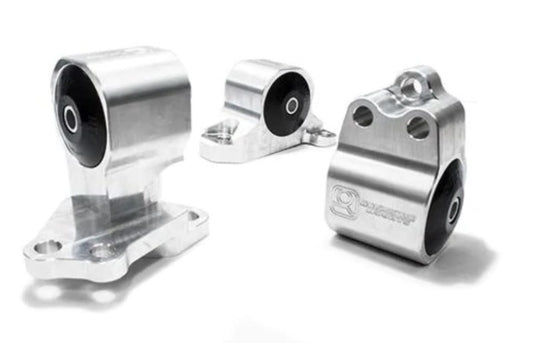 Innovative 92-95 Civic B/D Series Silver Aluminum Mounts Solid Bushings (Auto to Manual 3 Bolt)