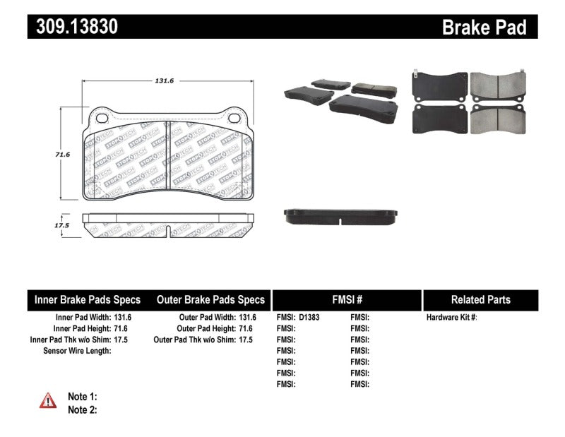 StopTech Performance Brake Pads