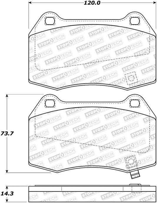 StopTech Sport Brake Pads w/Shims and Hardware - Rear