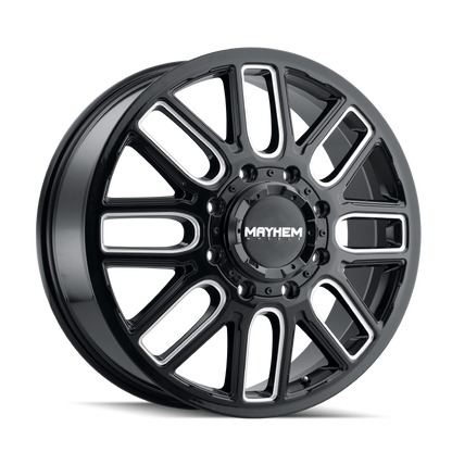 Mayhem 8107D Cogent Dually 20x8.25 / 8x210 BP / 115mm Offset / 154.2mm Hub Blk w/Milled Spokes Wheel