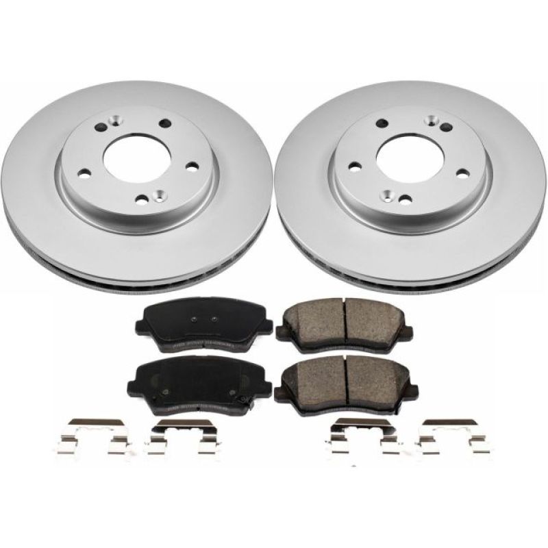 Power Stop 16-17 Hyundai Veloster Front Z17 Evolution Geomet Coated Brake Kit