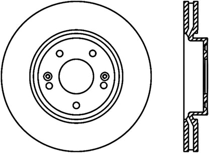 StopTech 09-18 Kia Forte Cryo Front Left Slotted Sport Brake Rotor