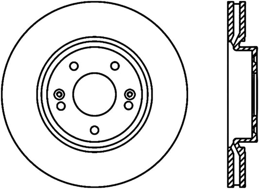 StopTech 09-18 Kia Forte Cryo Front Left Slotted Sport Brake Rotor