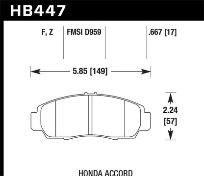 Hawk Performance Ceramic Street Brake Pads