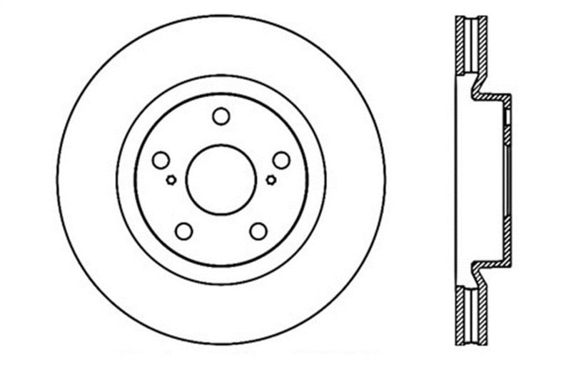 StopTech 07-13 Lexus ES 250/ES 300/ ES330/ES350 SportStop Drilled Left CRYO Front Rotor