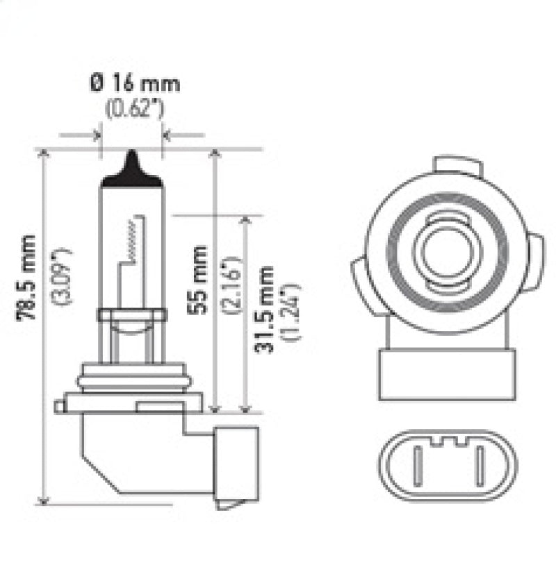 Hella Bulb H10/9145 12V 45W Py20D T4